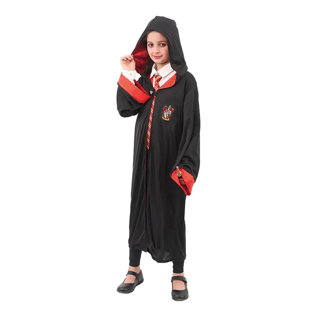Gryffindor House Cape Costume One Size Including Hooded Cape, Size Cape Length 95Cm PP78663-ONE SIZE