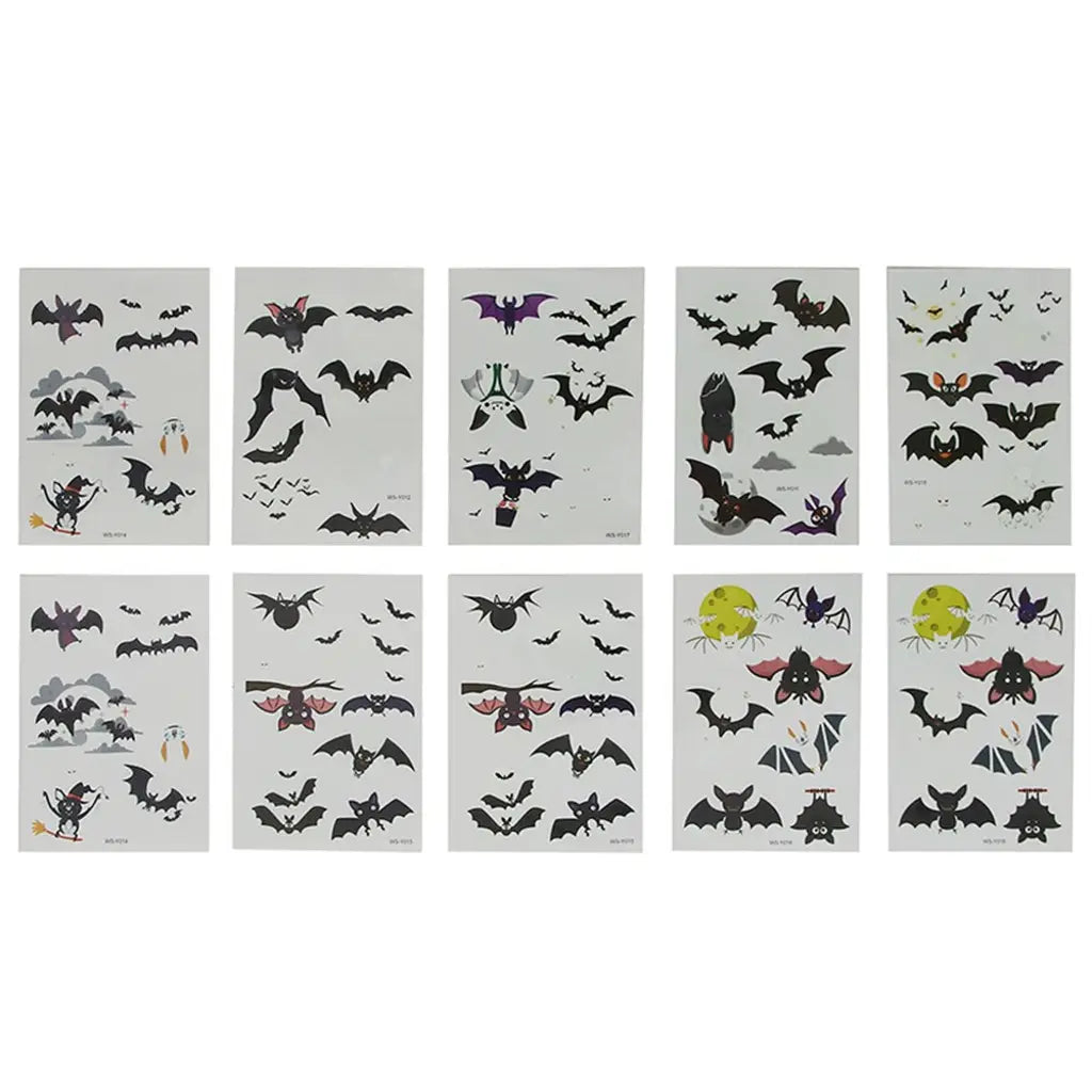 Halloween Glow In Dark Stickers Sheet Size 11x7.5cm 10Pk HW47581