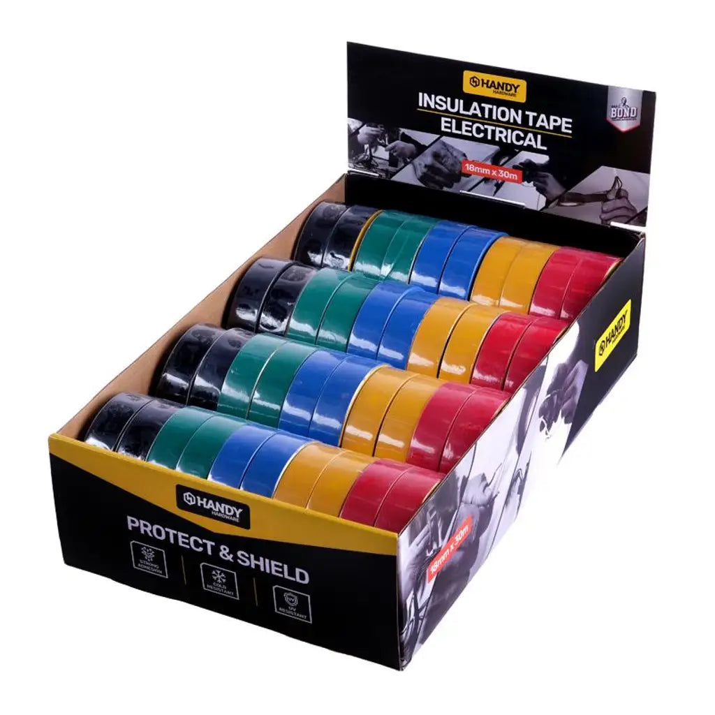 Handy Hardware Assorted Colours Electrical Insulation Tape 18mmX30m 5Pcs 243372