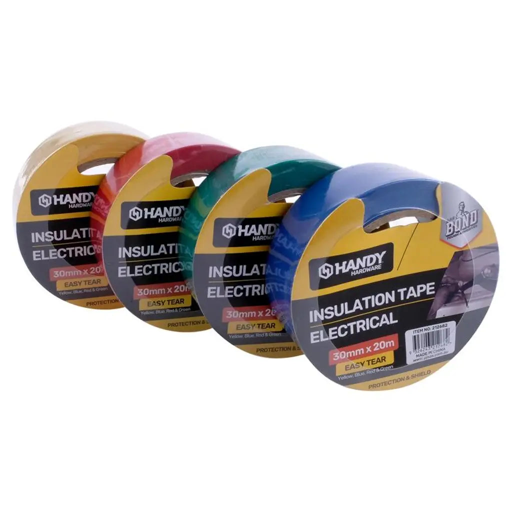 Handy Hardware Assorted Colours Electrical Insulation Tape 4Pcs 212682