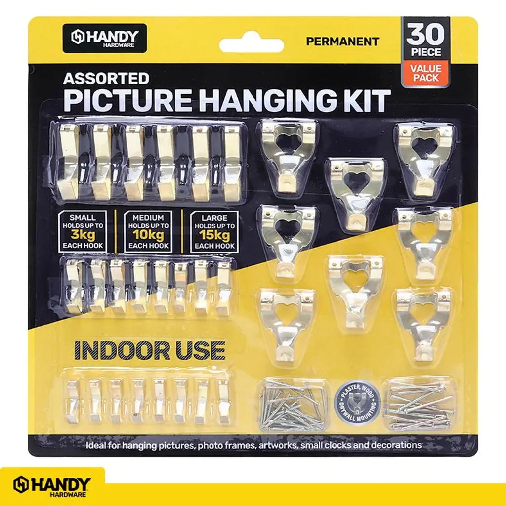 Handy Hardware Assorted Picture Hanging Kit 30Pcs 11919