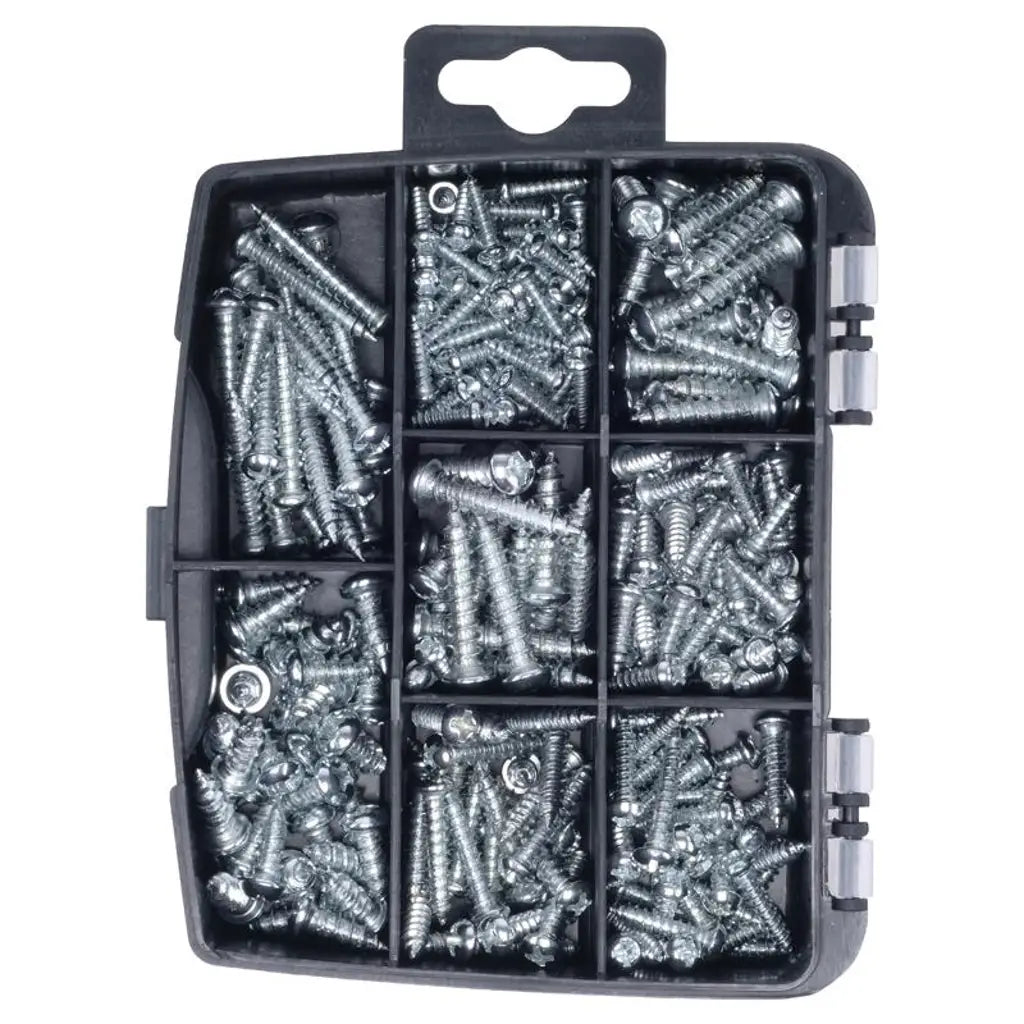 Handy Hardware Fasteners Fixings in Storage Case Countersunk Chipboard MDF Screws Assorted Sizes 230Pcs 281428