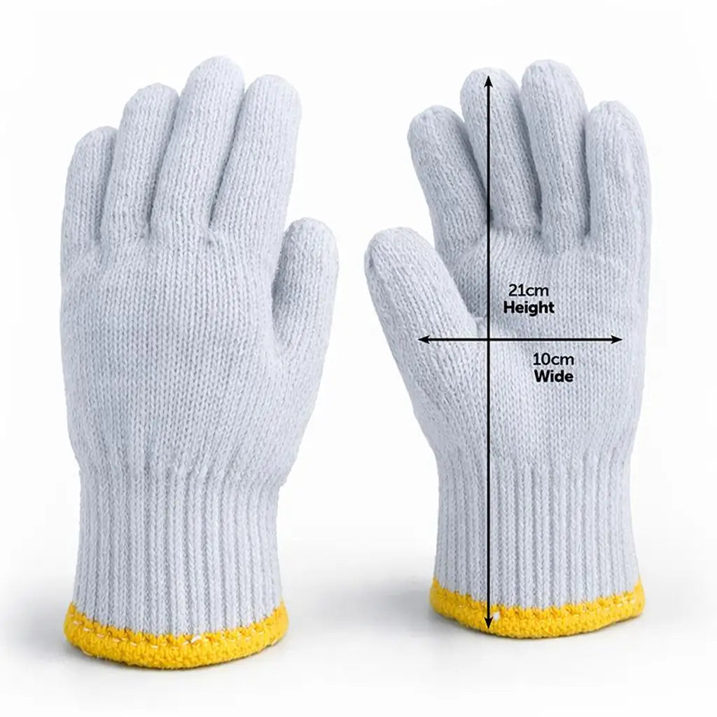 Handy Hardware Knitted Gloves Poly Cotton Blend 4 Pairs 104123