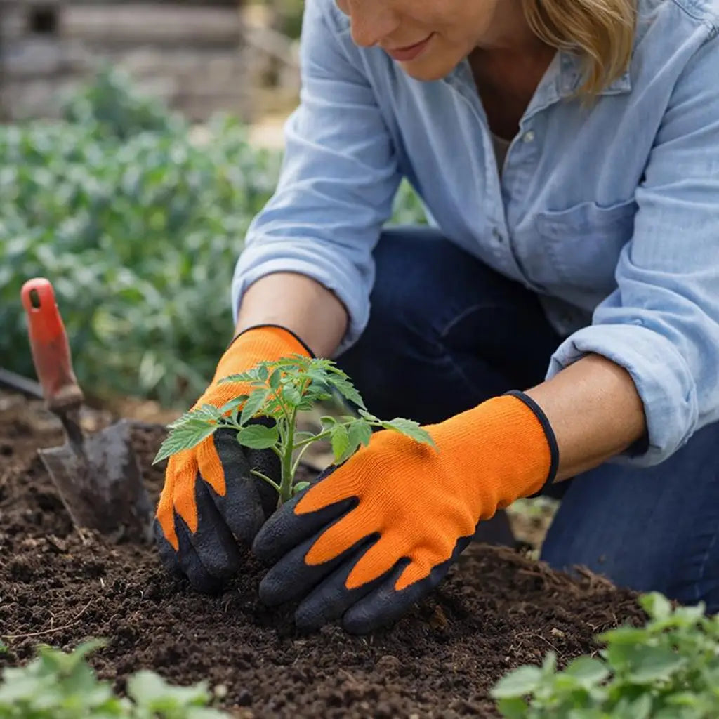 Handy Hardware Working Gloves With Black Palm Grip 210930