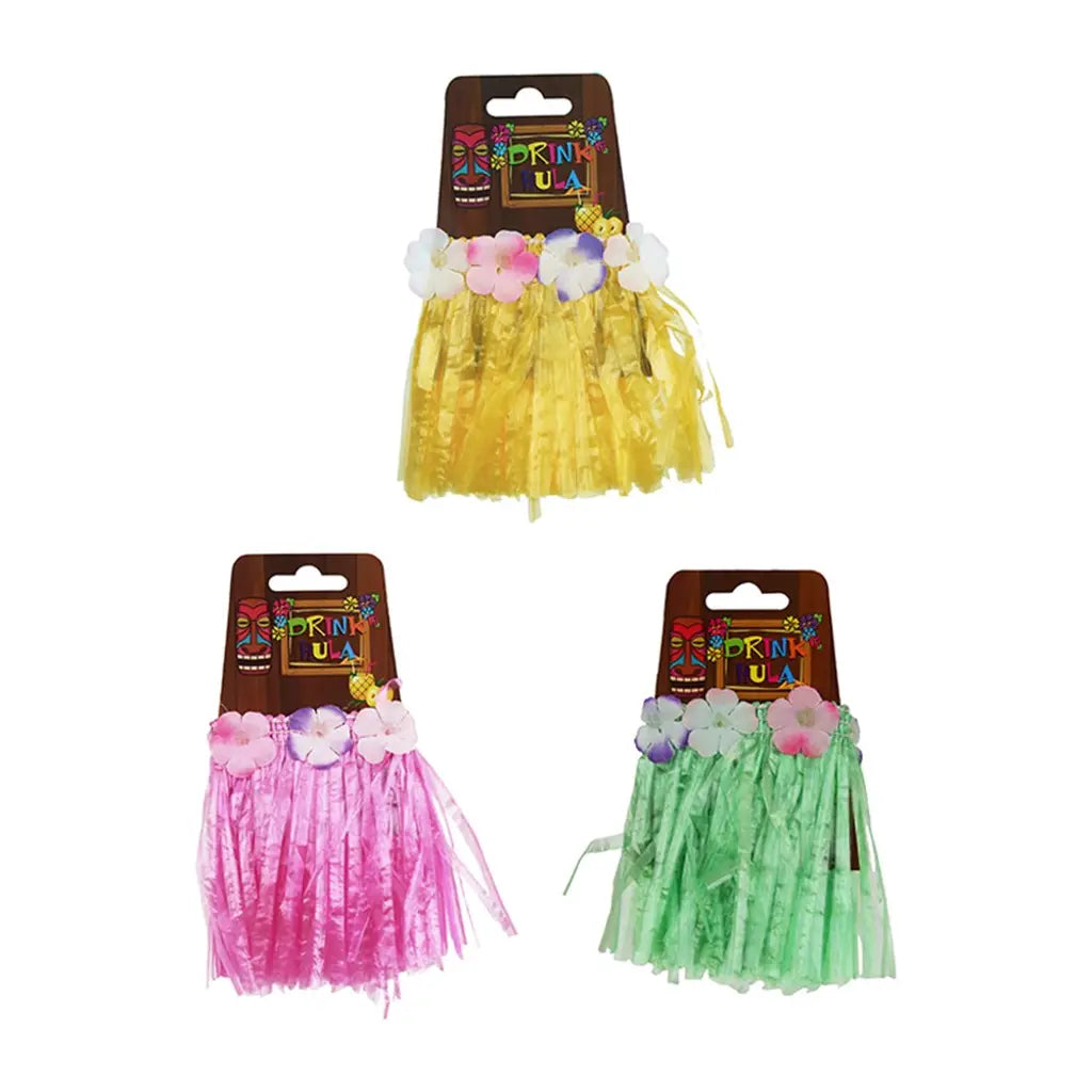 Hawaiian Assorted Drink Hula Skirt 9x13cm PP11919