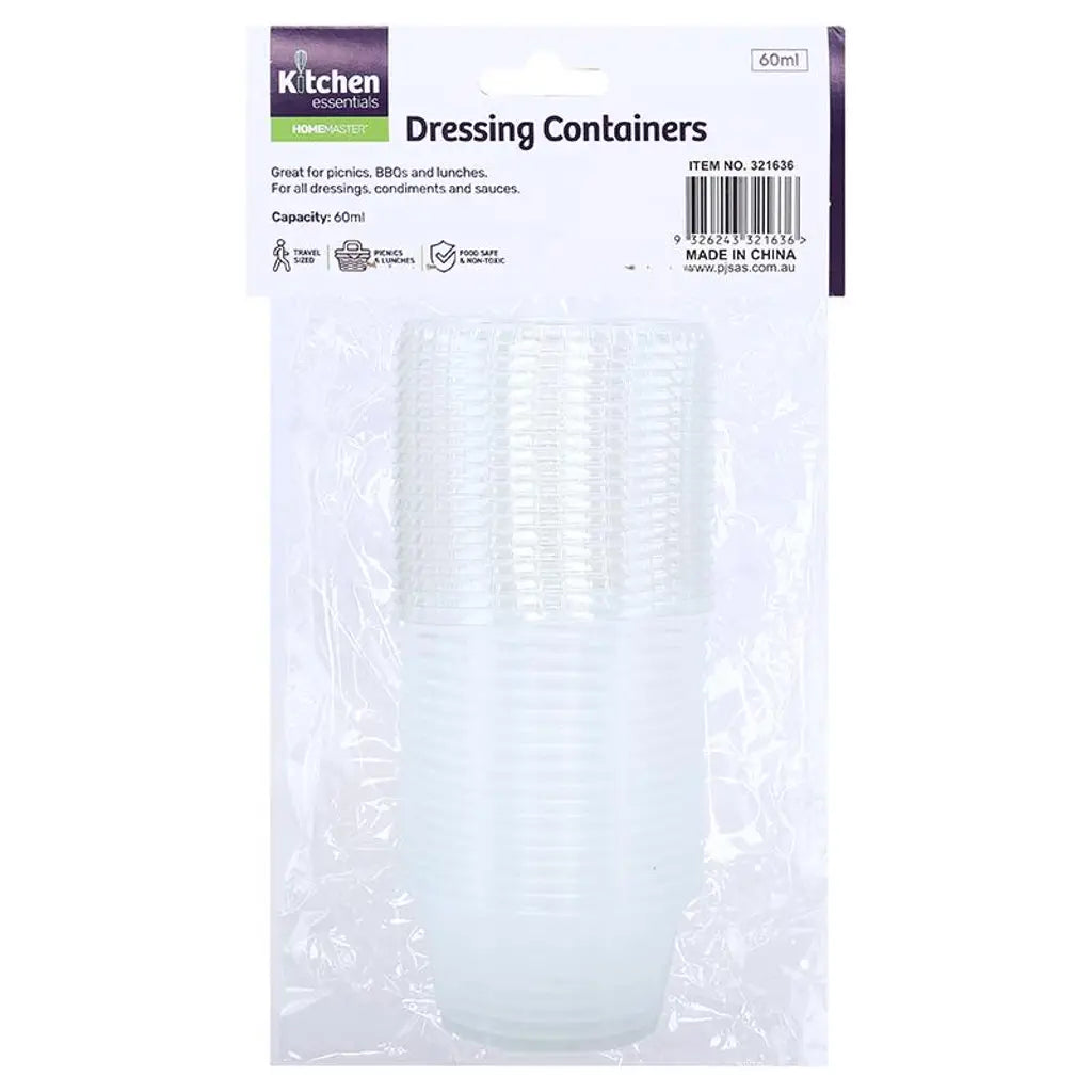 Home Master Dressing Containers with Lid 60ml 18Pk 321636