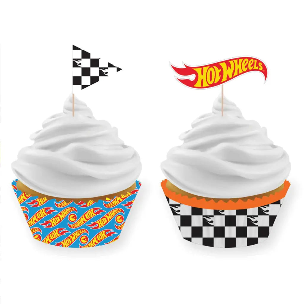 Hot Wheels Cupcake Cases & Pick Set 24Pk 88853136