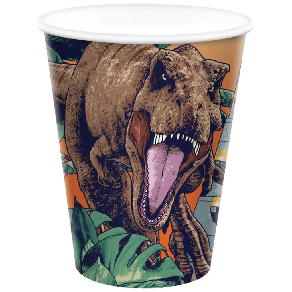 Jurassic Into The Wild Paper Cups 266ml 8Pk 88857653