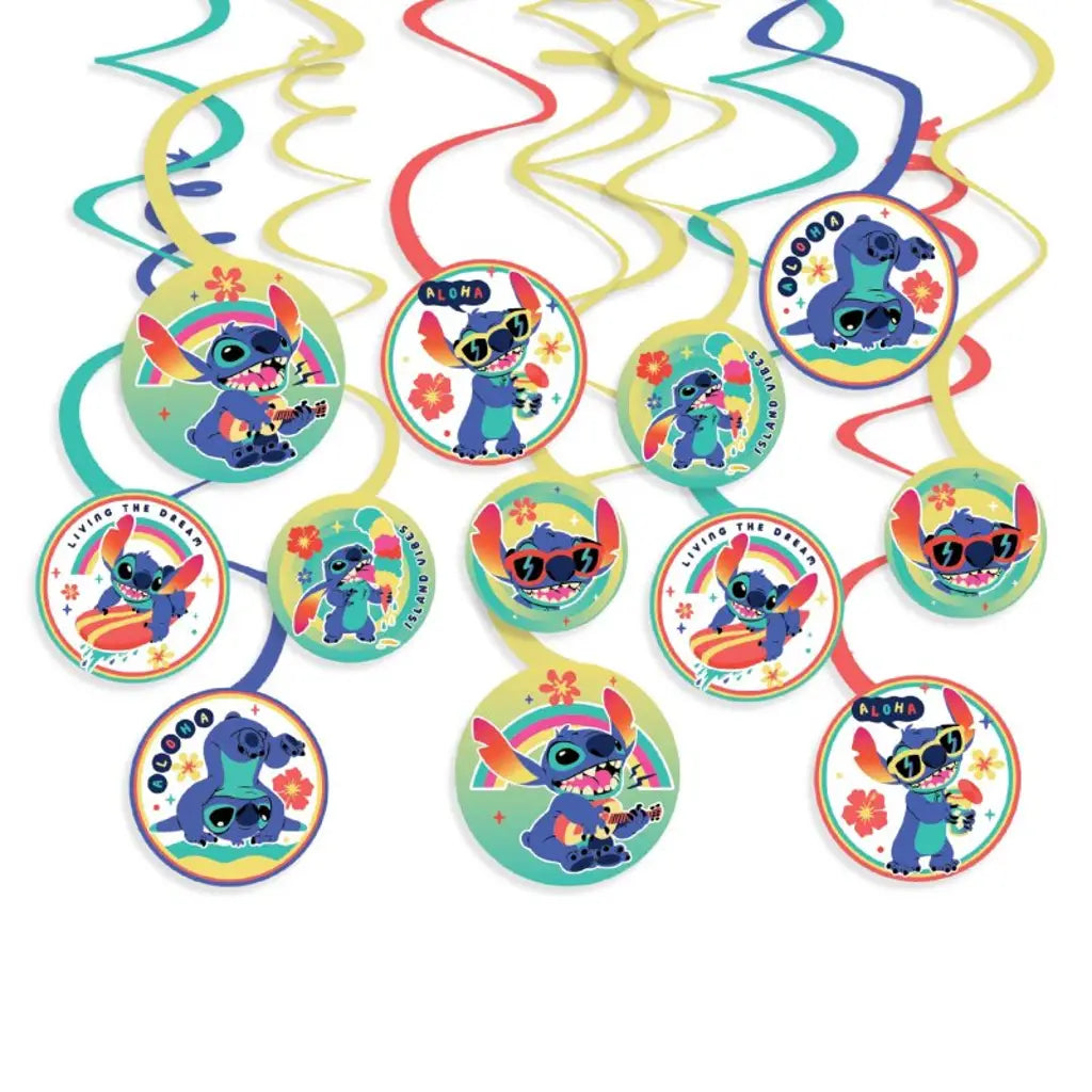 Lilo & Stitch Paper Spiral Decorations 12Pk 88861773