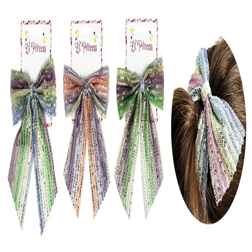 Loop Clip Ibis Bow Sequin LPA0126