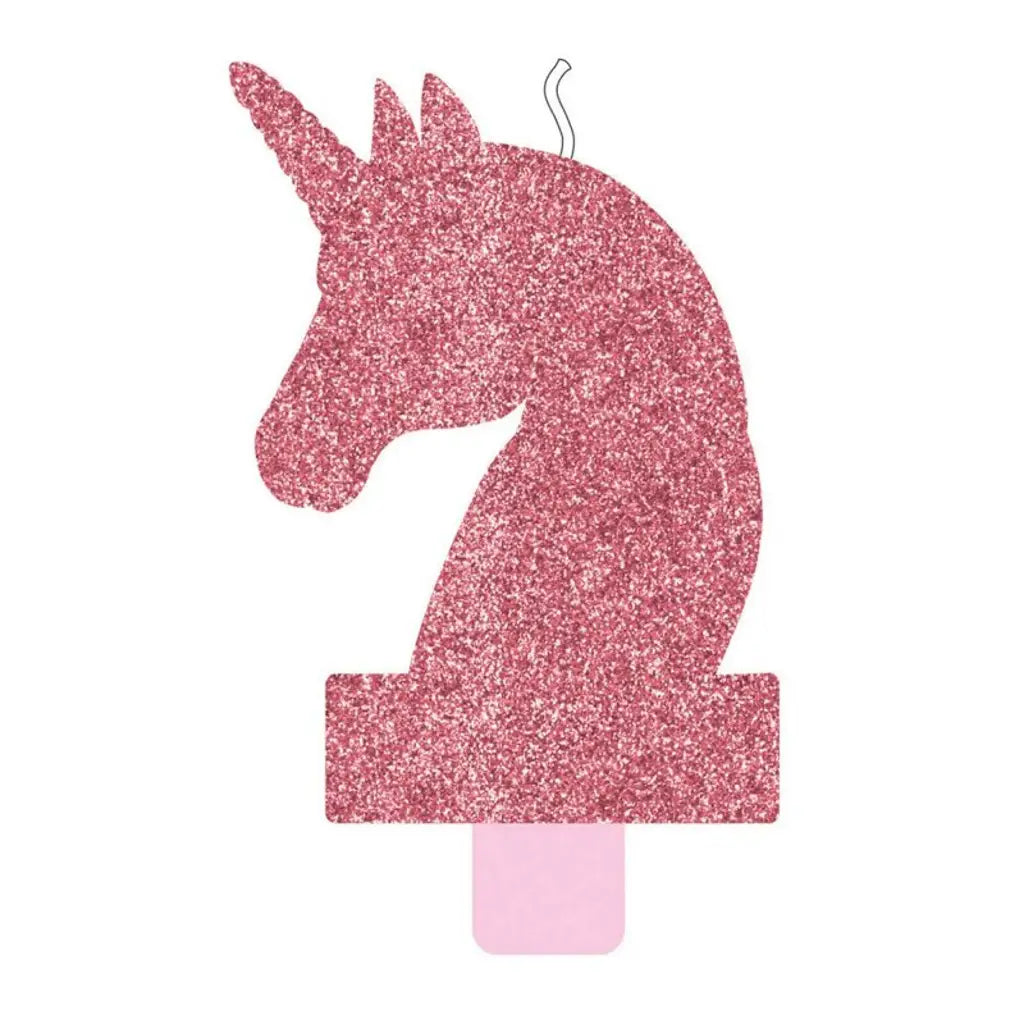 Magical Unicorn Glitter Birthday Candle 5Pk 171929