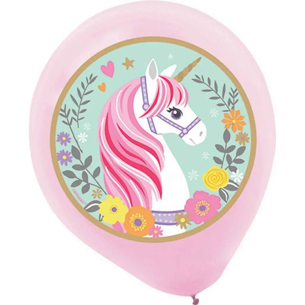 Magical Unicorn Latex Balloons 30cm 8Pk 111929