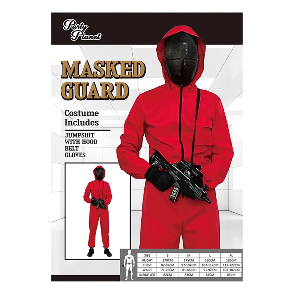 Masked Man Jumpsuit Costume Including Jumpsuit W/Hood, Belt, Gloves PP93379