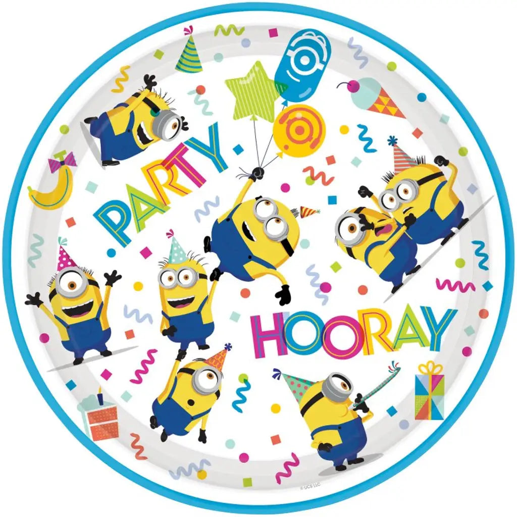 Minions Round Paper Plates 23cm 8Pk 551798-66