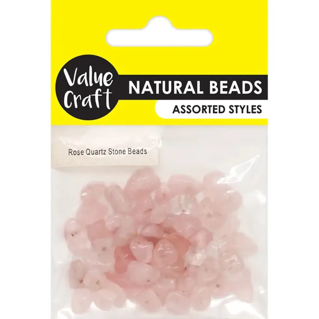 Natural Gemstone Beads Rose Quartz 20g VCSB01