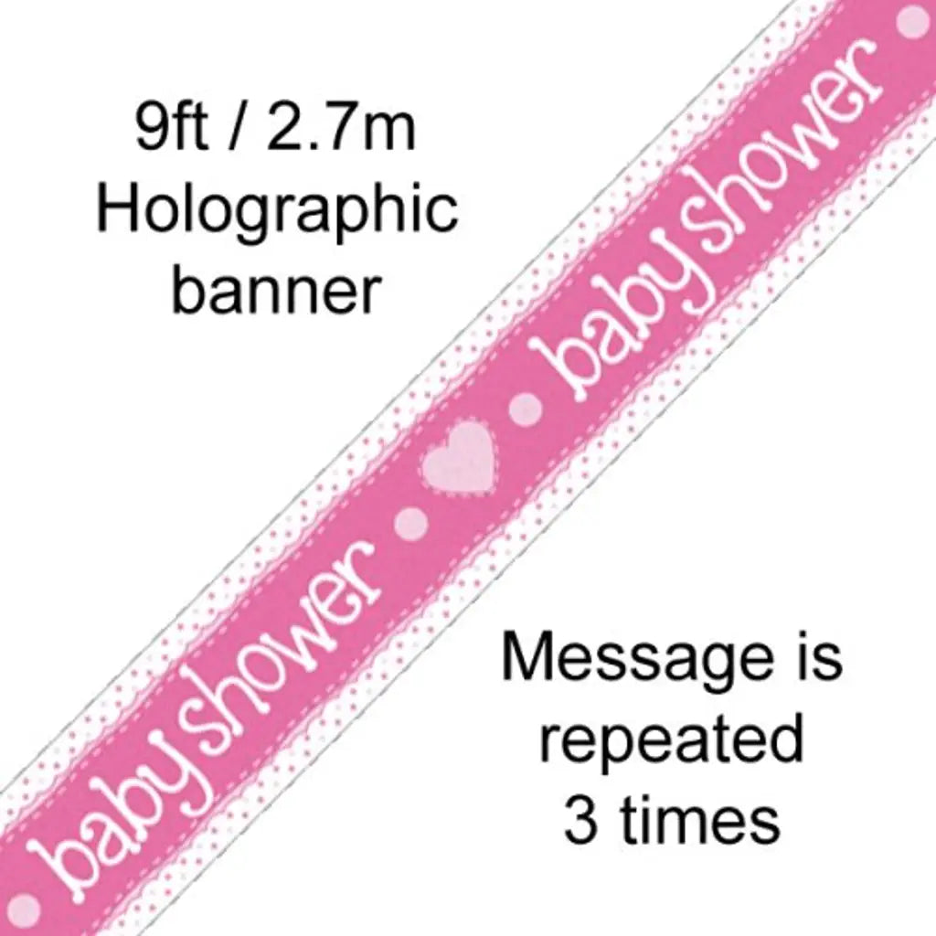 OaktreeUK Banner Baby Shower Pink 2.7m 109469