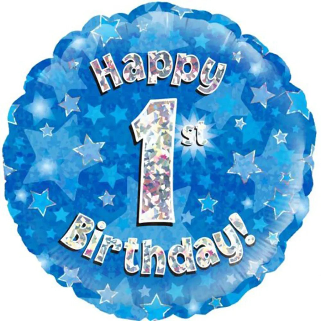 OaktreeUK Foil Balloon 1st Birthday Blue 18in 210491