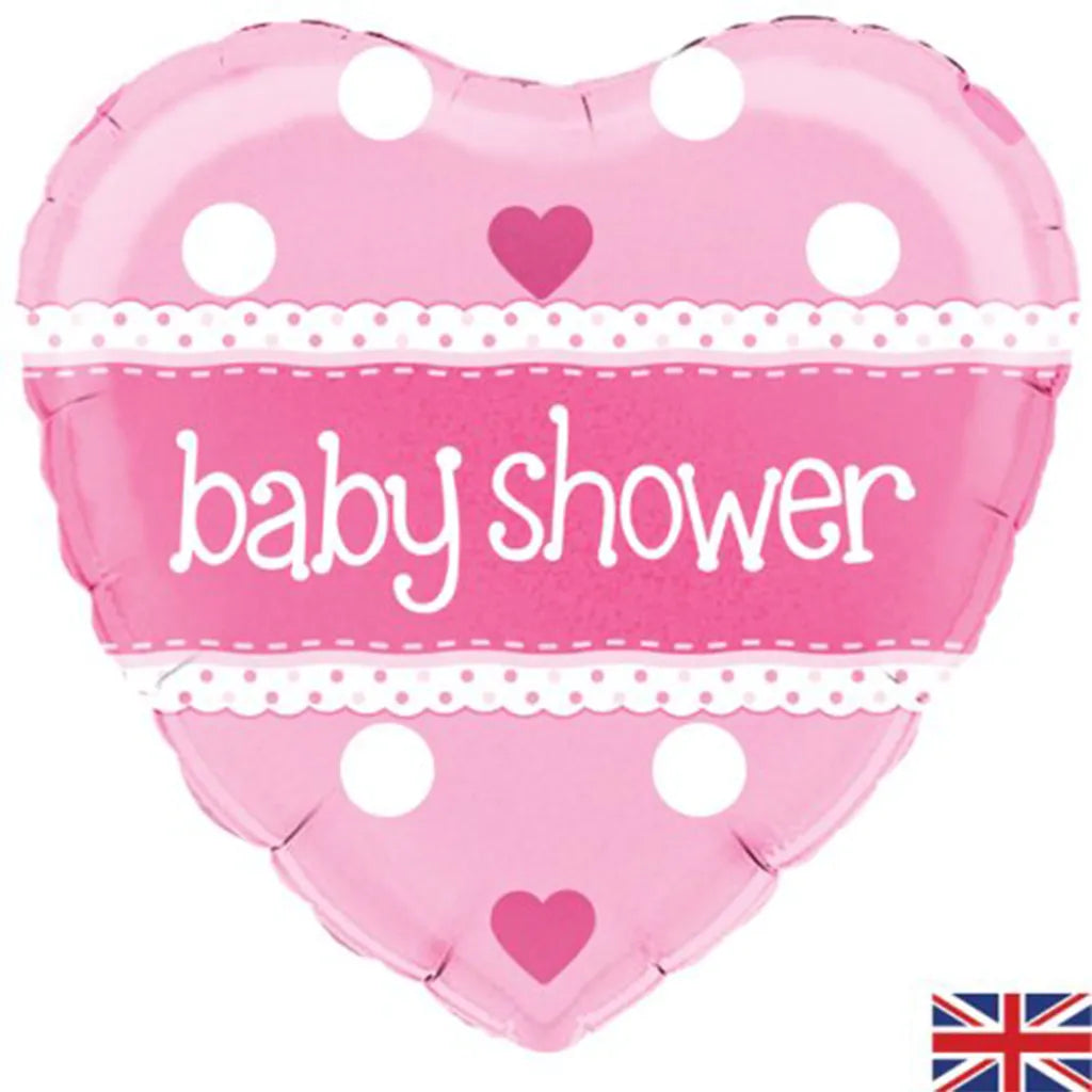 OaktreeUK Foil Balloon Baby Shower Pink Heart 18in 210703