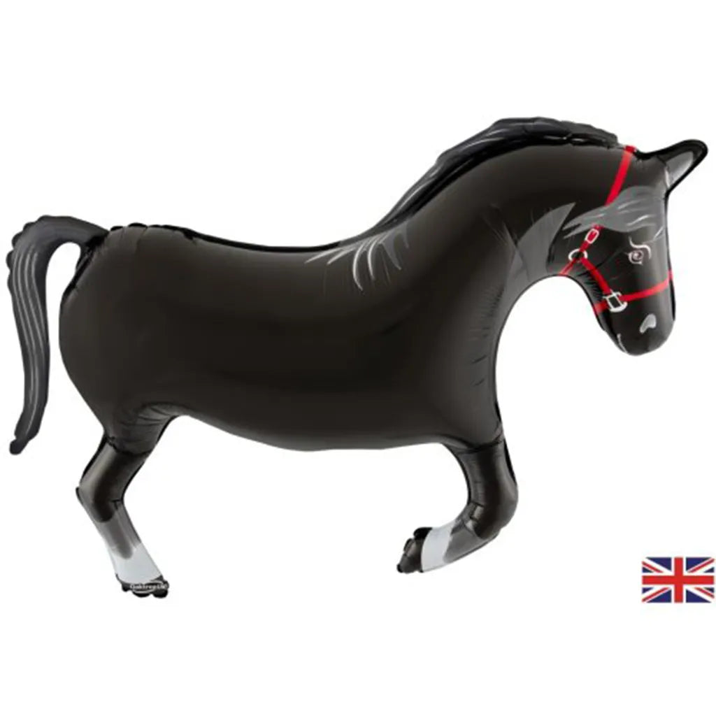 OaktreeUK Foil Balloon Black Horse 35in OT614208