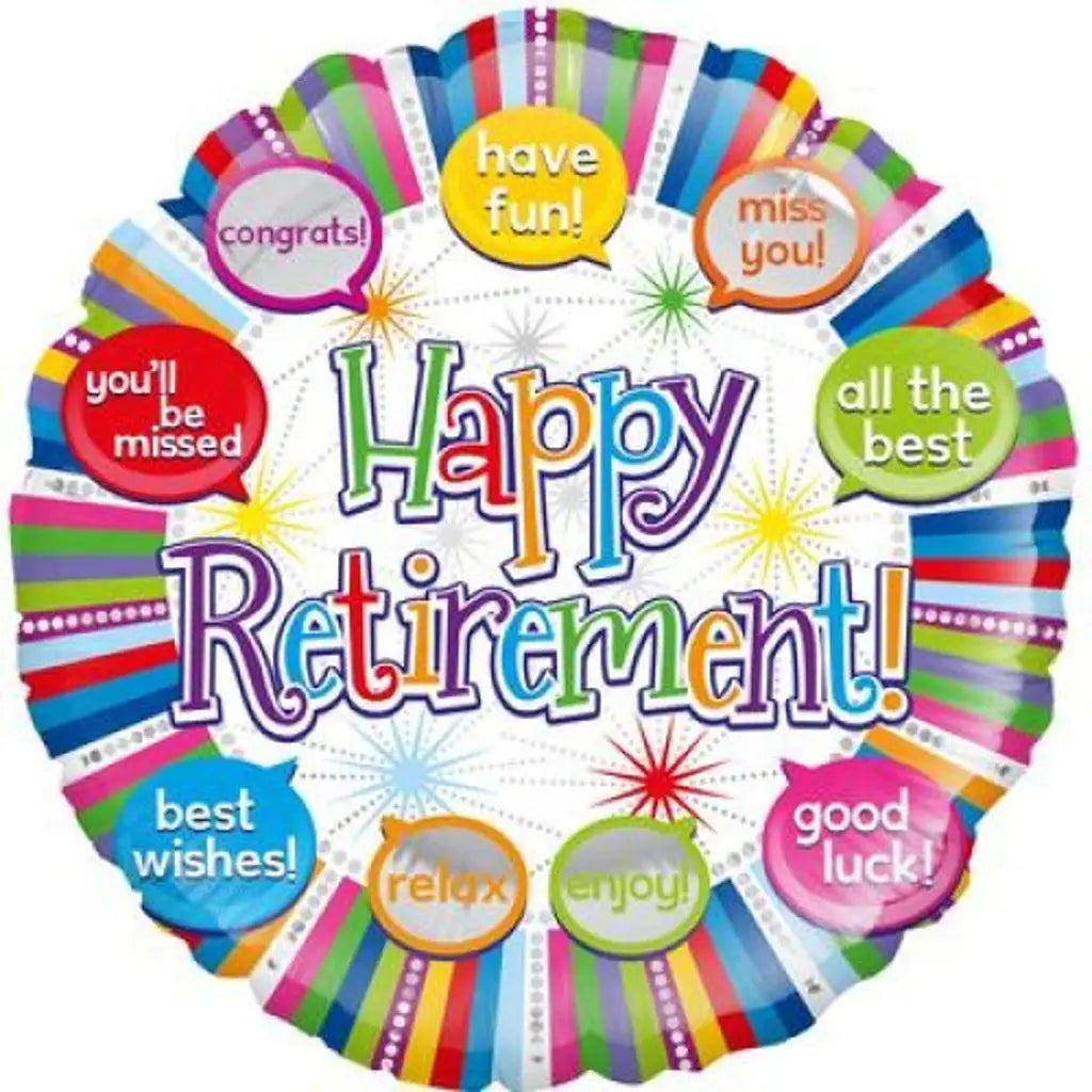 OaktreeUK Foil Balloon Happy Retirement 18in 210810