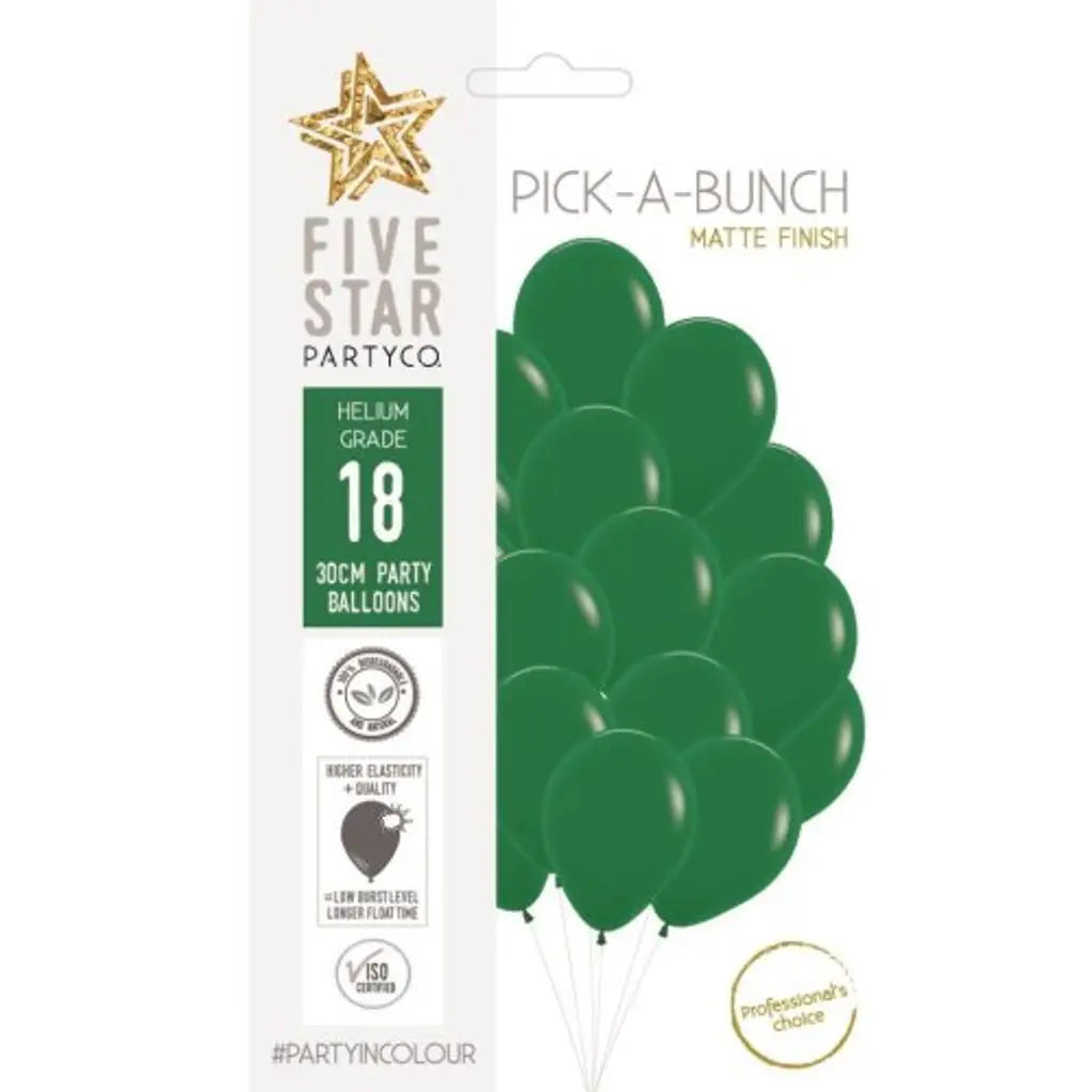 Party Air Balloon Matte Forest Green 30cm 18Pk 700032