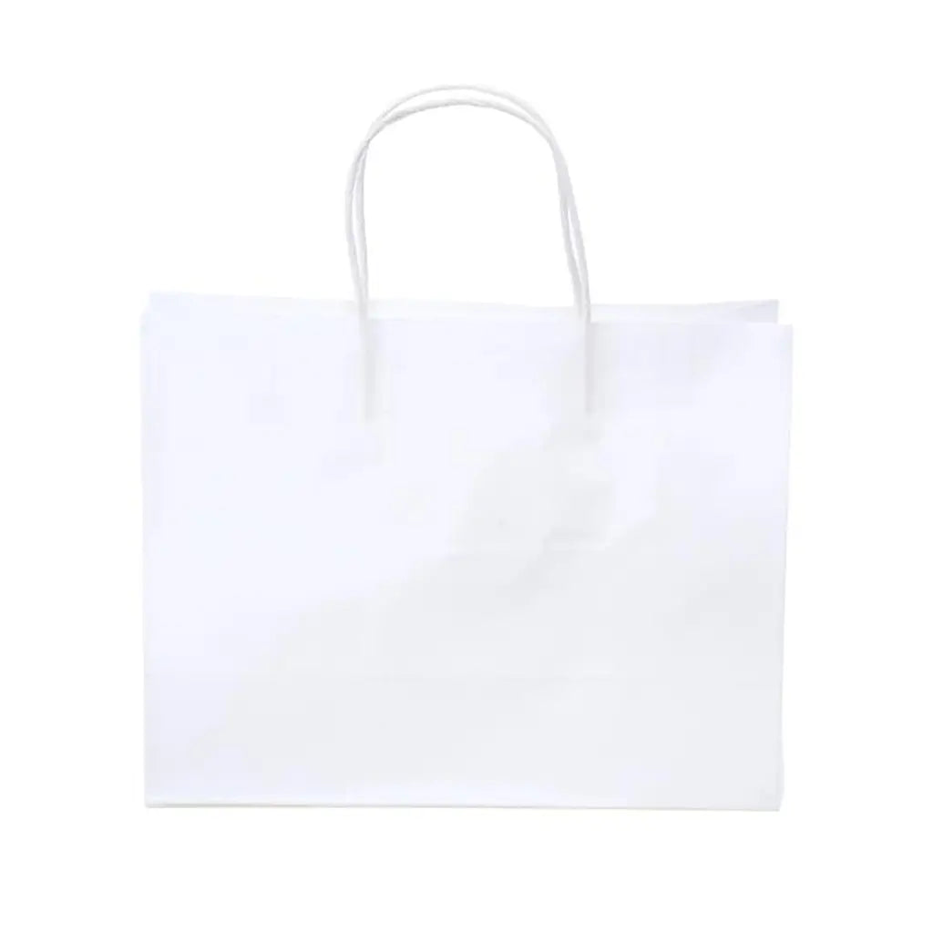 Party Central Craft Paper Gift Bags White 27x21x11cm 2Pk 237821
