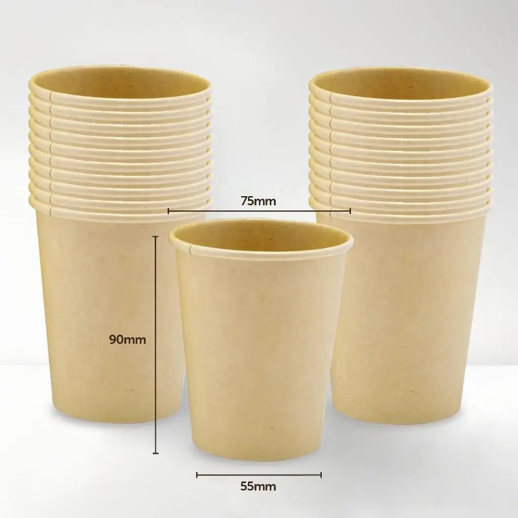 Party Central Medium Paper Coffee Cups Single Wall 250ml 50Pk 232253