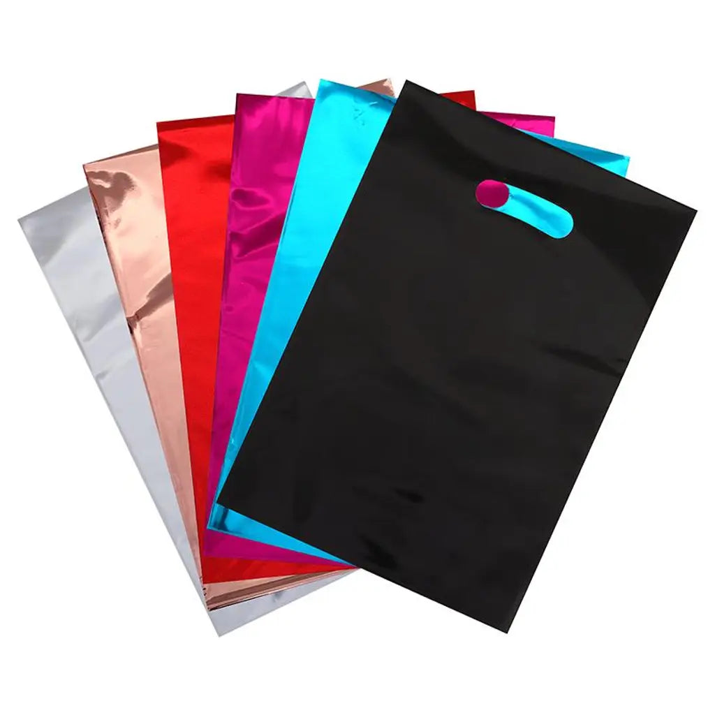 Party Central Metallic Loot Bags Assorted Colours 16x25cm 10Pk 287772