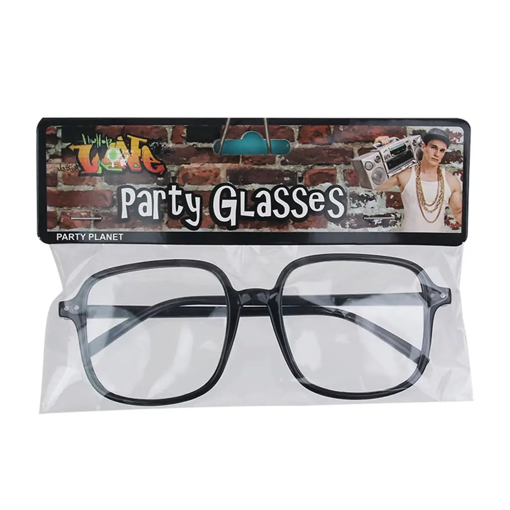 Party Planet 90s Black Vintage DJ Glasses PP11322
