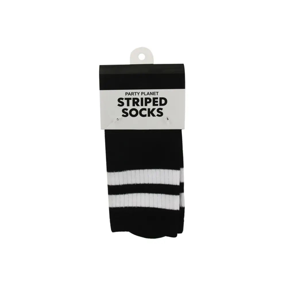 Party Planet Black Cheerleader Knee High Socks PP26138