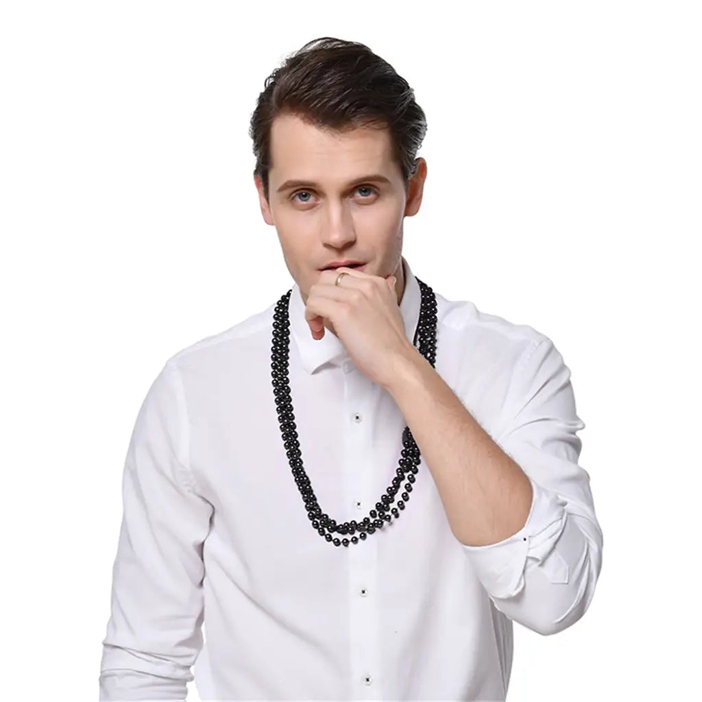Party Planet Black Party Necklace 80cm 3PK A100165