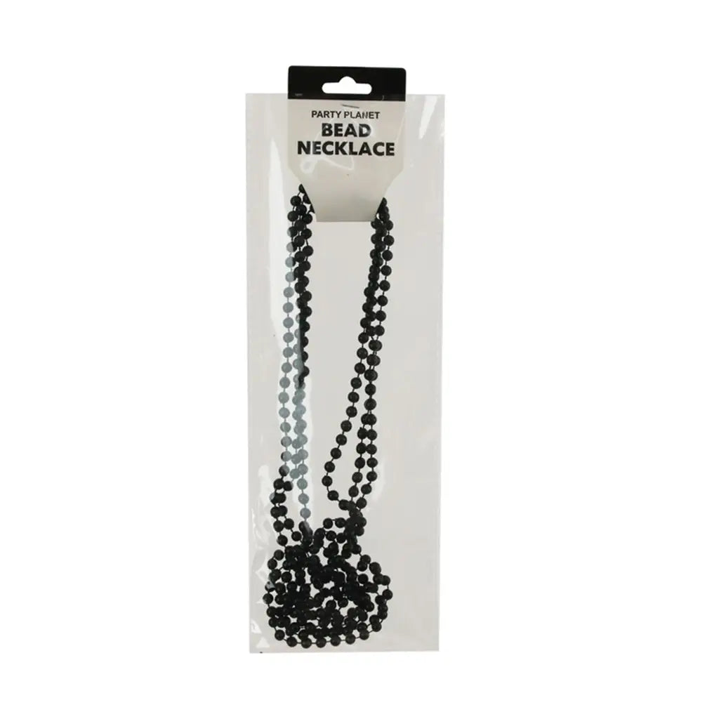 Party Planet Black Party Necklace 80cm 3PK A100165