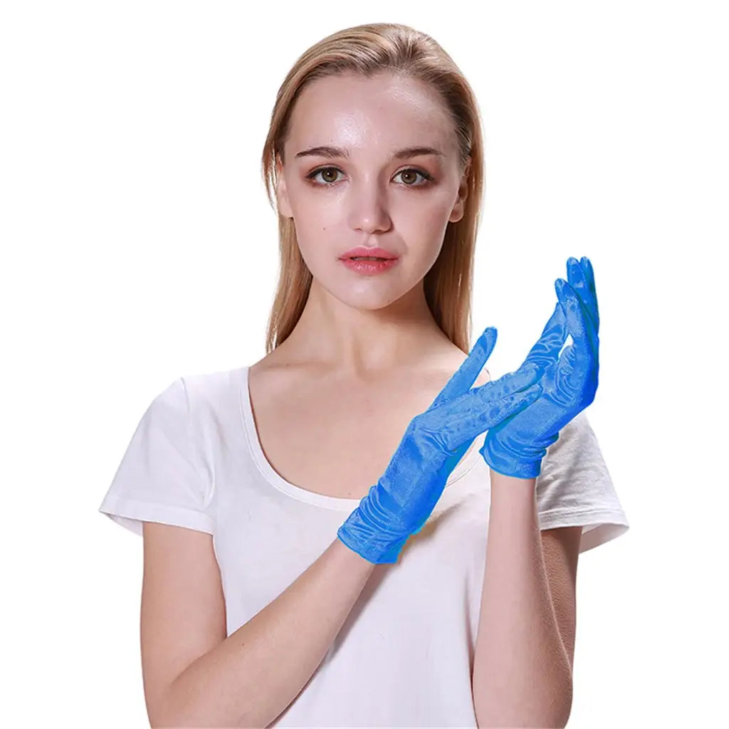 Party Planet Blue Short Party Gloves A97281