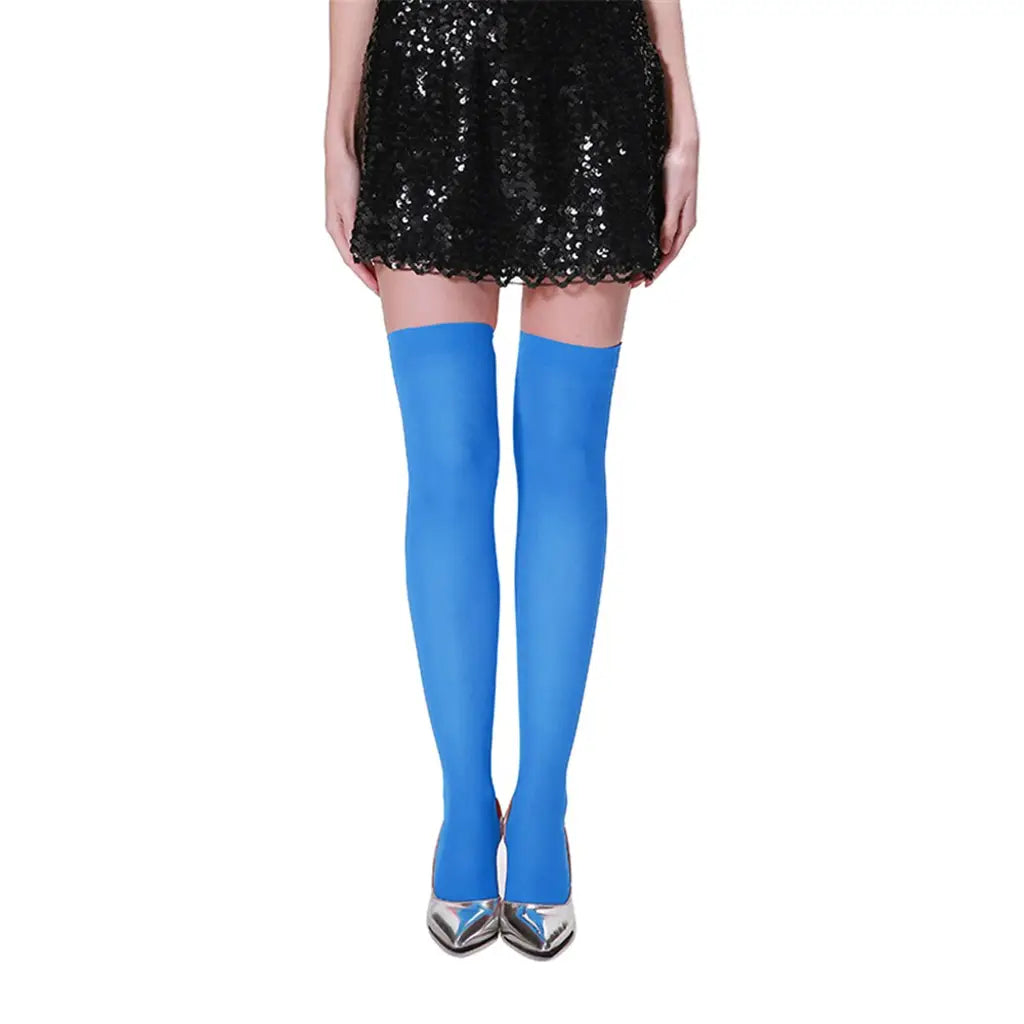 Party Planet Blue Thigh High Stockings A97328