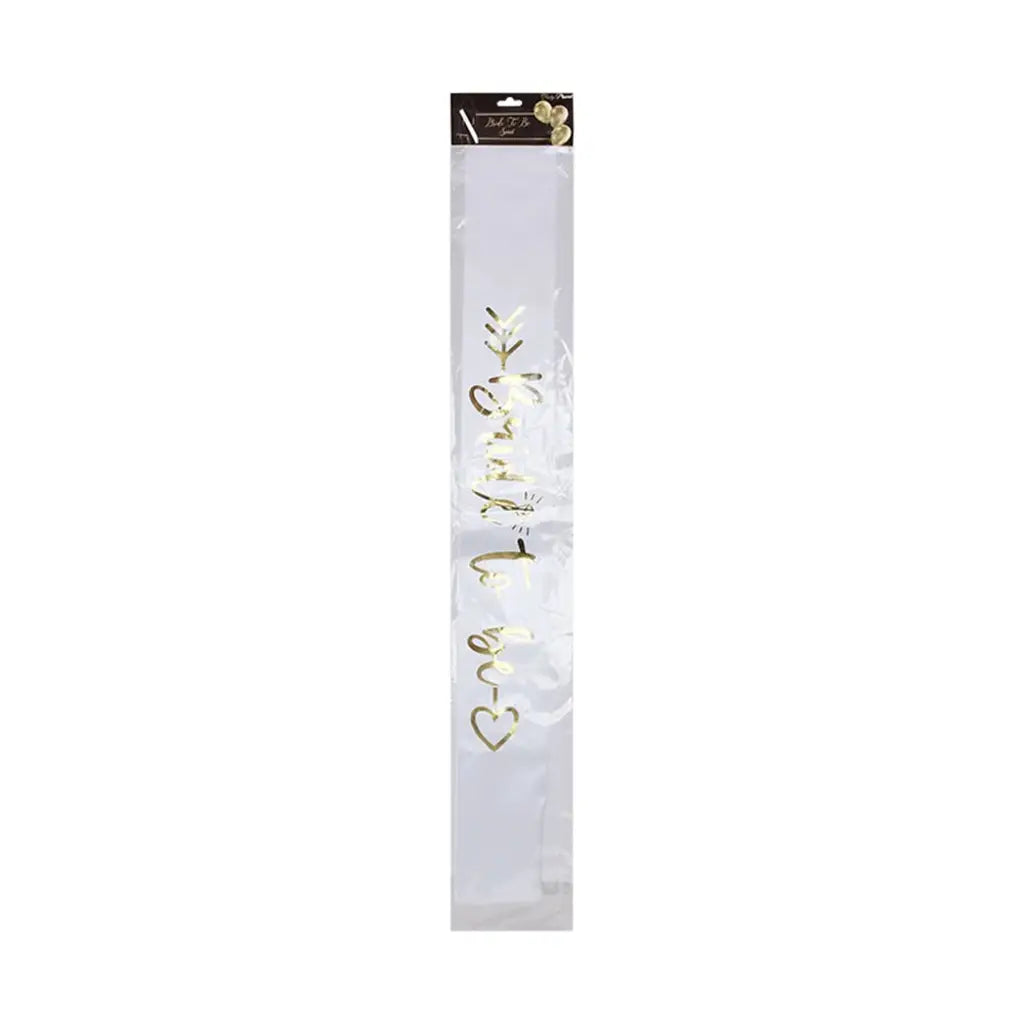 Party Planet Bride To Be White Glitter Sash PP18706