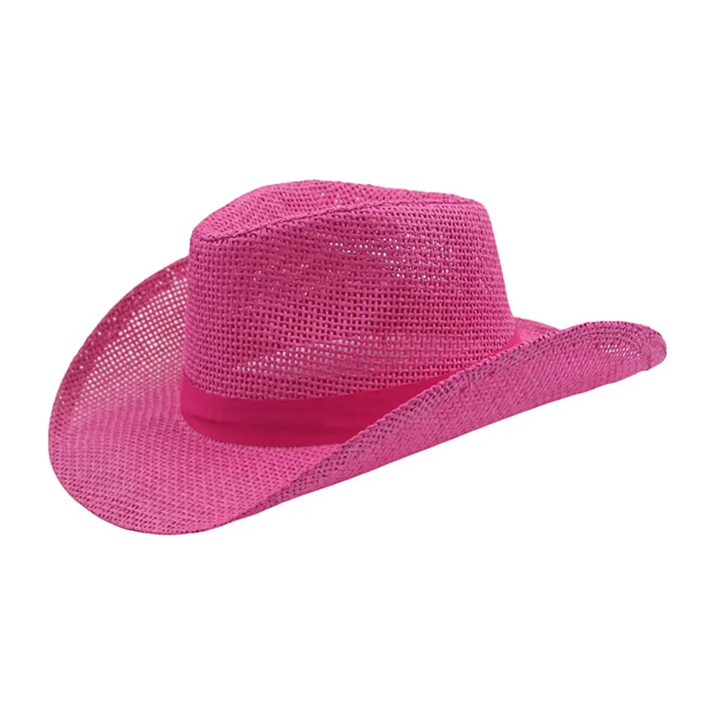 Party Planet Burlap Cowboy Hat-Pink PP19222