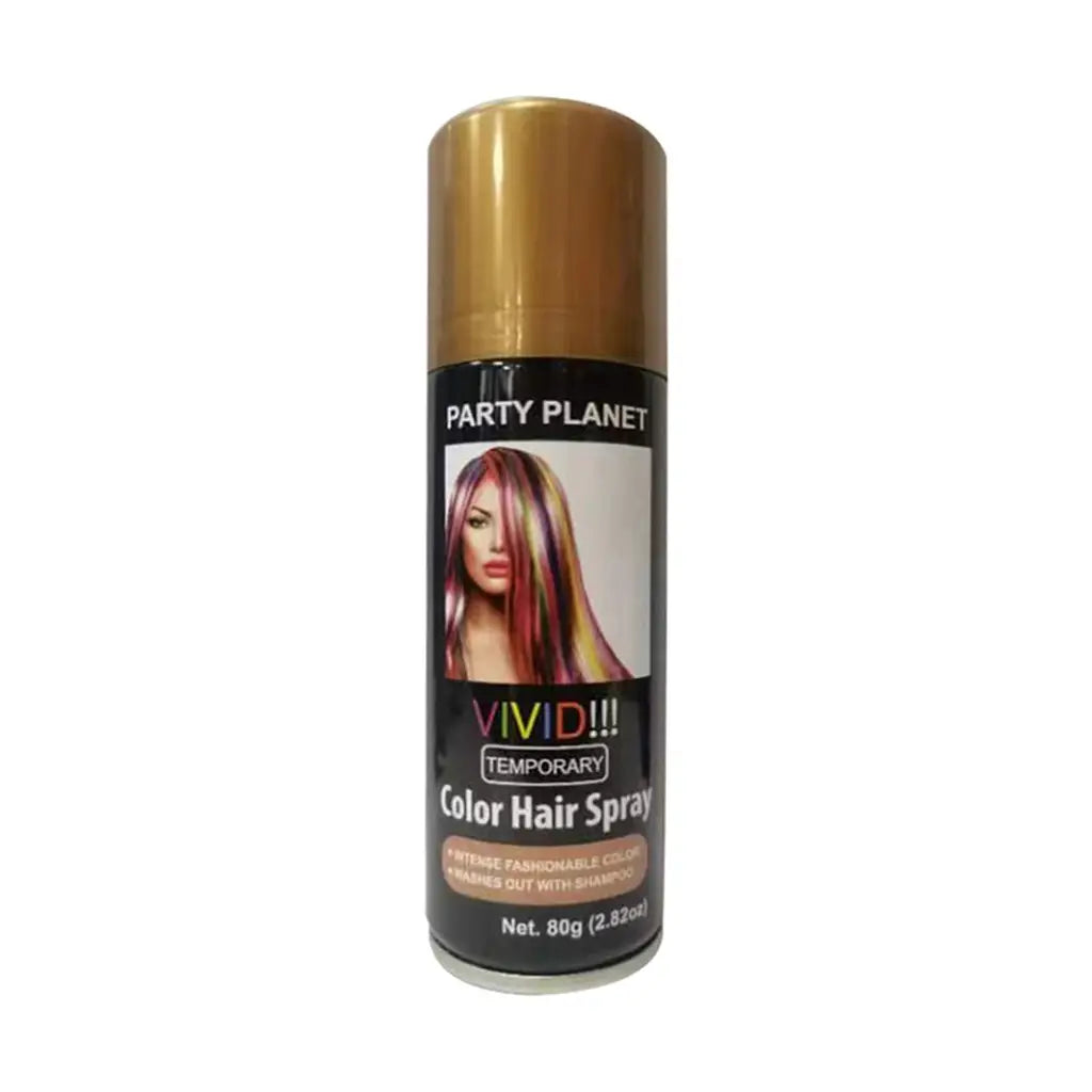 Party Planet Gold Temporary Hair Spray 80g PP19758