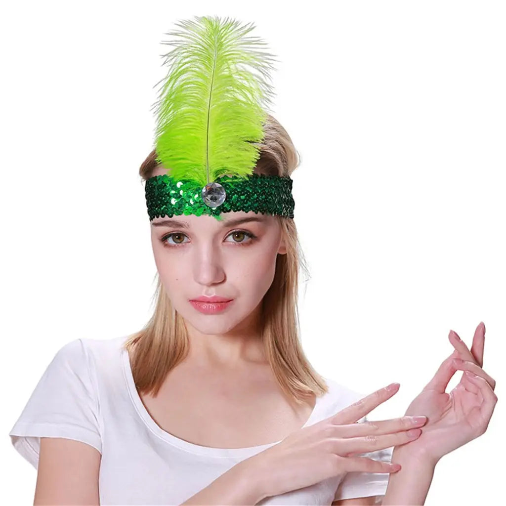 Party Planet Green Flapper Headband A97014-F