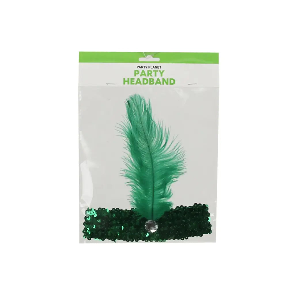 Party Planet Green Flapper Headband A97014-F