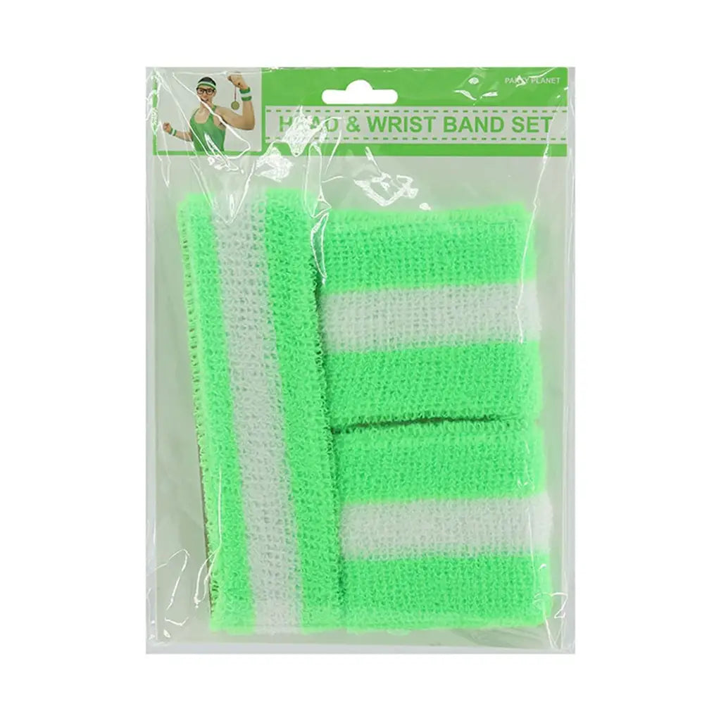 Party Planet Green Headband & Wristband 2Pk A112038