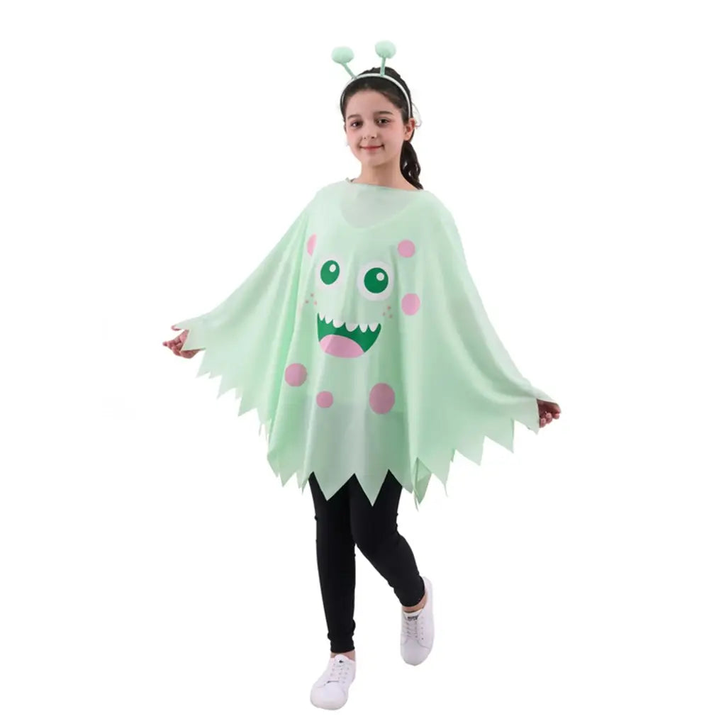 Party Planet Green Monster Poncho 70cm PP49981