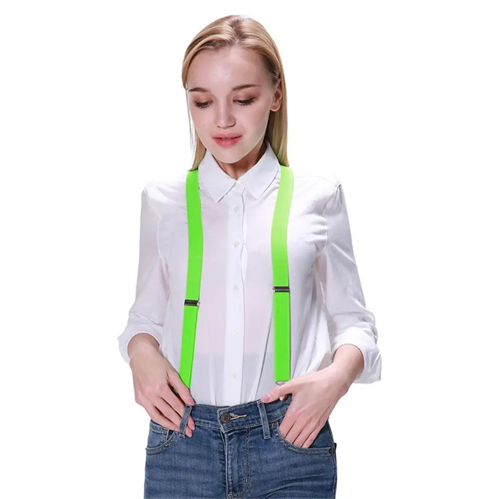 Party Planet Green Suspenders A96994