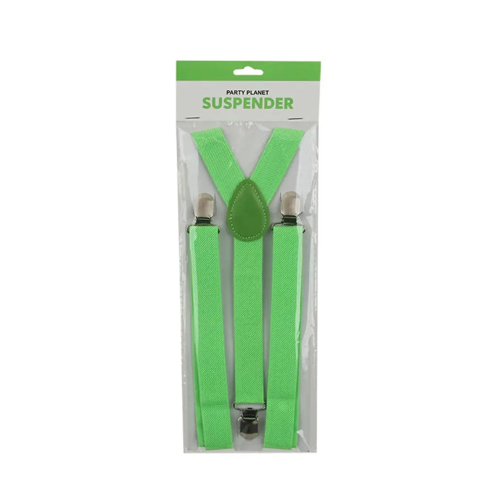 Party Planet Green Suspenders A96994