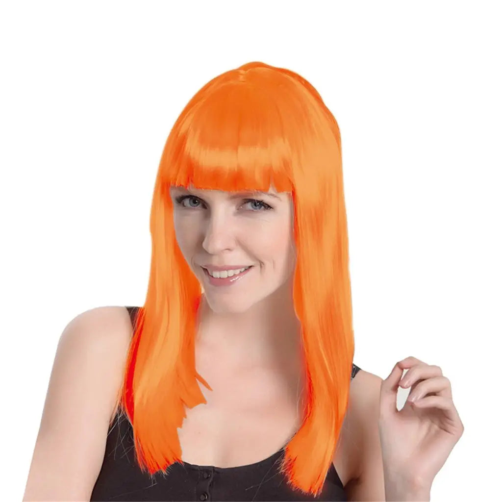 Party Planet Orange Long Wig PP37391