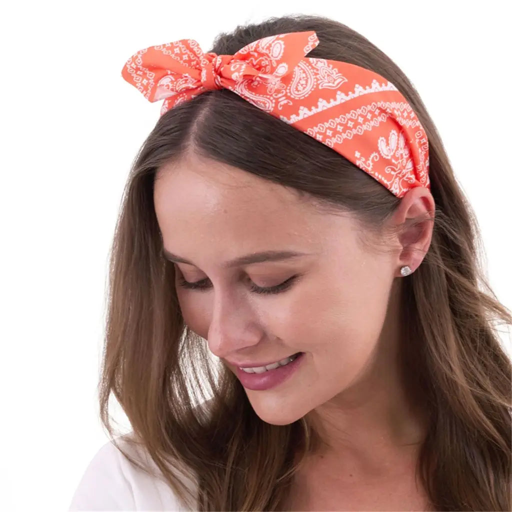 Party Planet Orange Retro Printed Headband PP51373