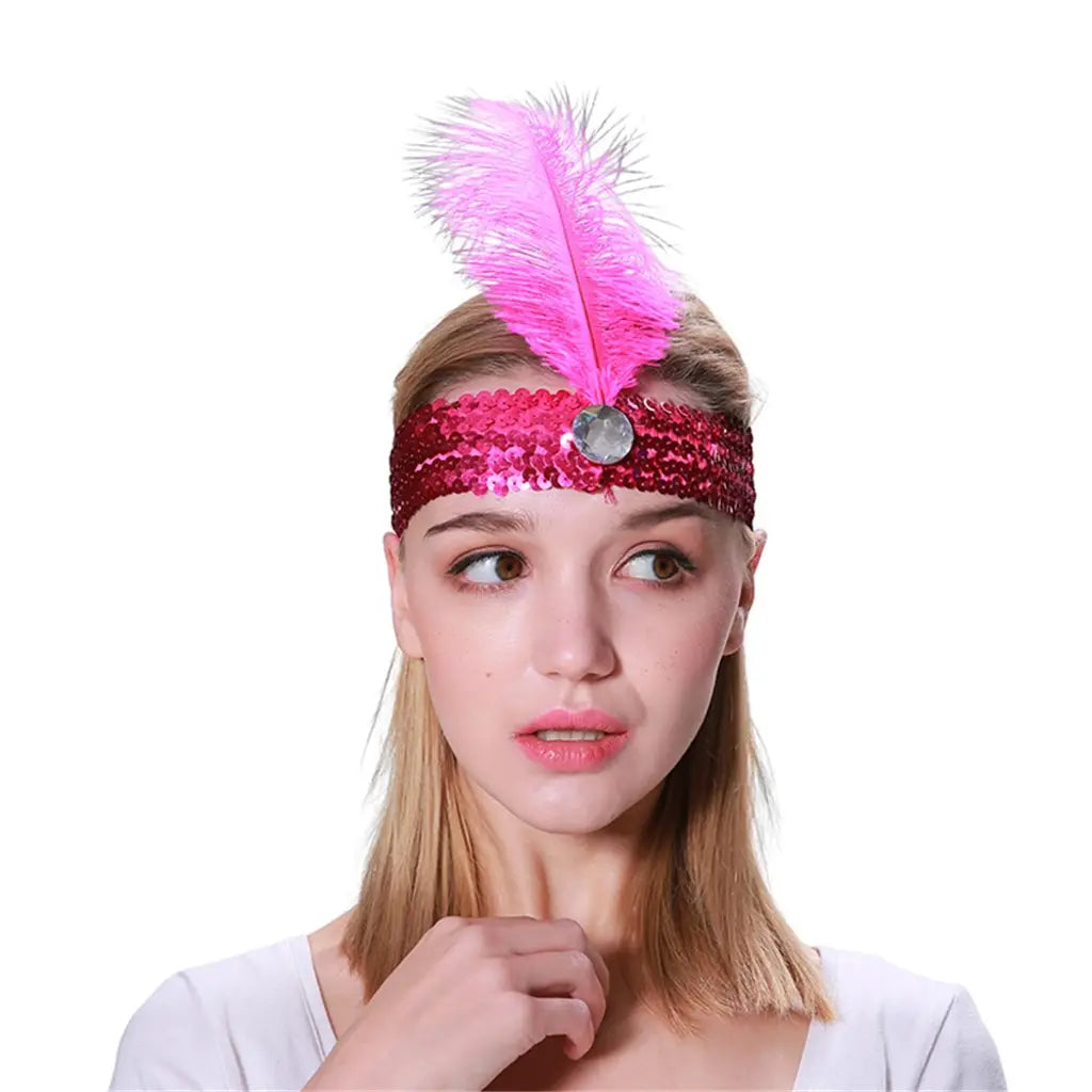Party Planet Pink Flapper Headband A96192-F