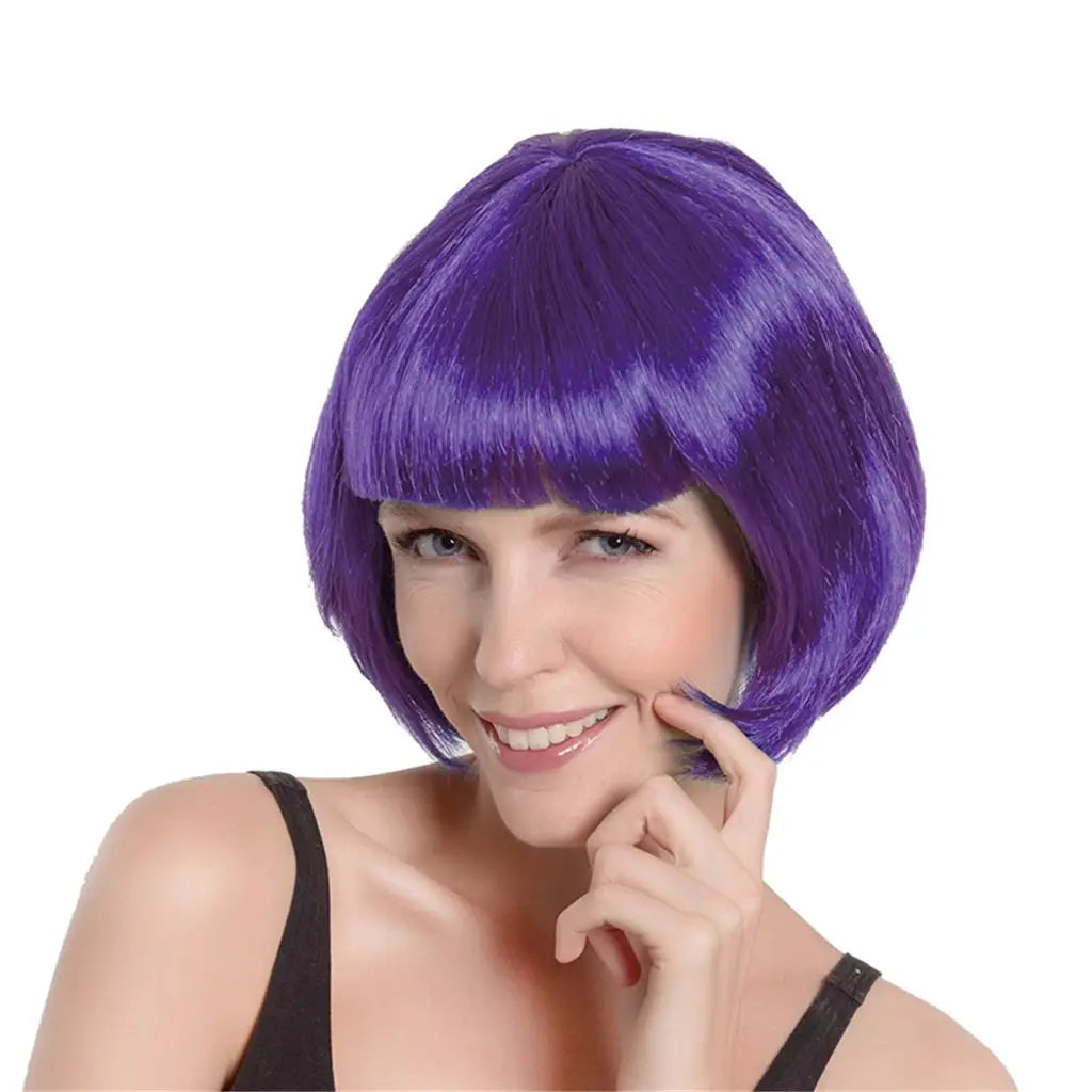 Party Planet Purple Bob Wig PP37605