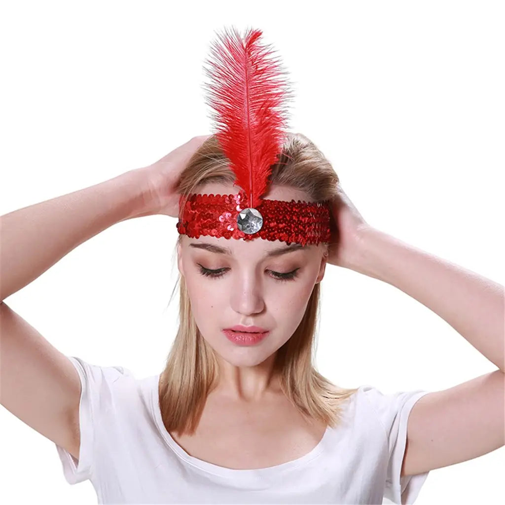 Party Planet Red Flapper Headband A97571-F