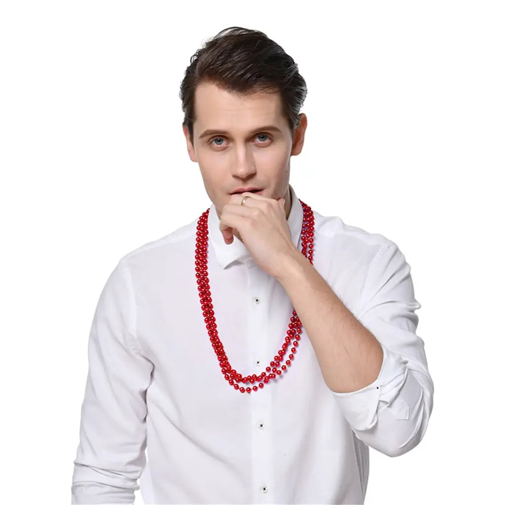 Party Planet Red Party Necklace 80cm 3Pk A100127
