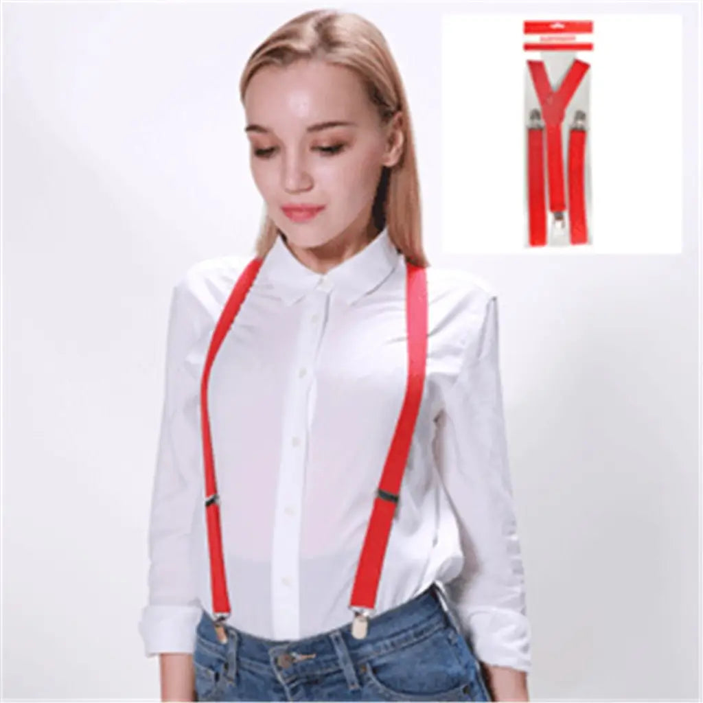 Party Planet Red Suspenders A97540